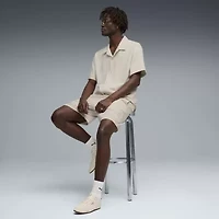 PUMA Mens Short Sleeve Regular Fit Stretch Fabric Button-Down Shirt