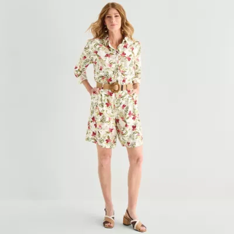 Liz Claiborne Womens Tall Long Sleeve Blouse