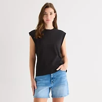 a.n.a Womens Tall Round Neck Sleeveless T-Shirt
