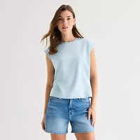 a.n.a Womens Crew Neck Sleeveless Muscle T-Shirt