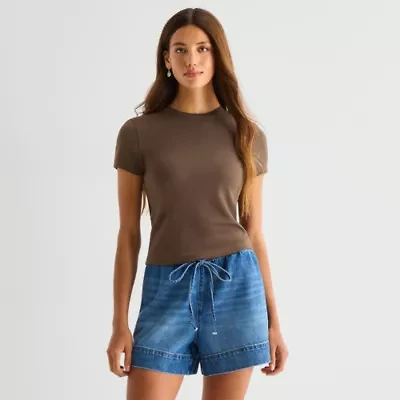 a.n.a Perfect Tee Womens Crew Neck Short Sleeve T-Shirt