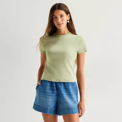a.n.a Perfect Tee Womens Crew Neck Short Sleeve T-Shirt