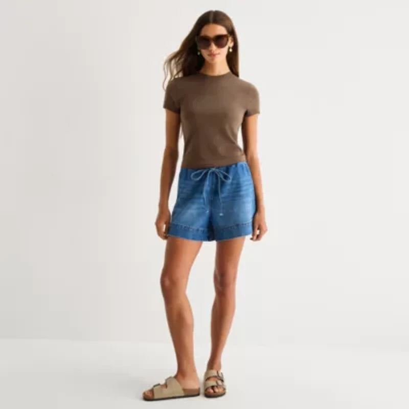 a.n.a Perfect Tee Womens Crew Neck Short Sleeve T-Shirt