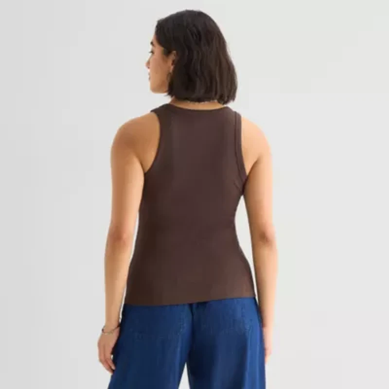 a.n.a Womens High Neck Sleeveless Tank Top