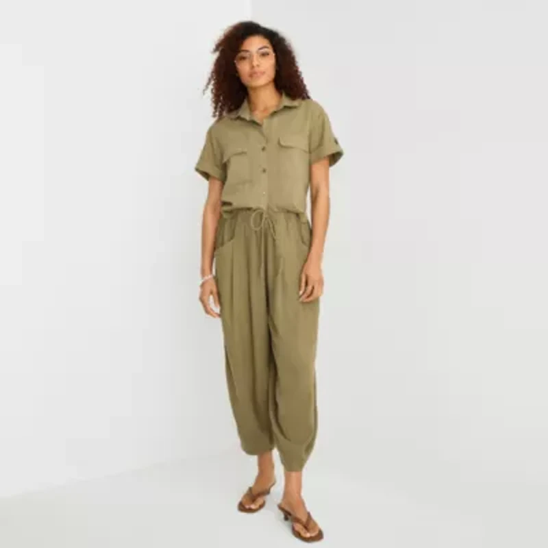 a.n.a Womens Short Sleeve Blouse