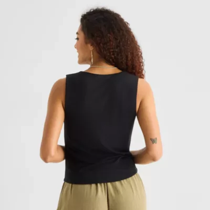 a.n.a Womens Cowl Neck Sleeveless Tank Top