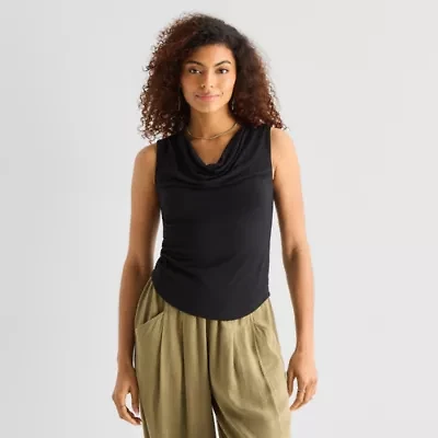 a.n.a Womens Cowl Neck Sleeveless Tank Top