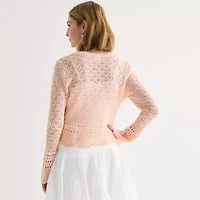 a.n.a Womens V Neck Long Sleeve Tie Cardigan