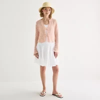 a.n.a Womens V Neck Long Sleeve Tie Cardigan