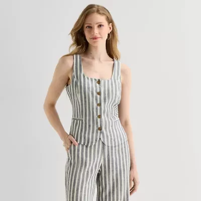 a.n.a Womens Square Neck Sleeveless Vest