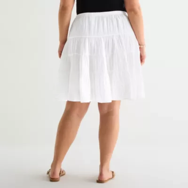 a.n.a Womens Plus A-Line Skirt