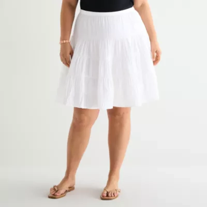 a.n.a Womens Plus A-Line Skirt