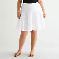 a.n.a Womens Plus A-Line Skirt