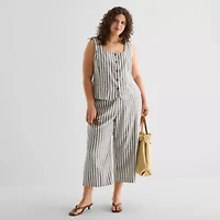 a.n.a Womens Plus Square Neck Sleeveless Vest