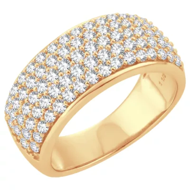 (H-I / I1) Womens 1 1/2 CT. T.W. Lab Grown White Diamond 10K Gold Anniversary Band