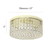 All the Rages Gold Two Light Round Flush Mount