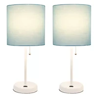 Stick Lamp with USB Charging Port Set of 2
