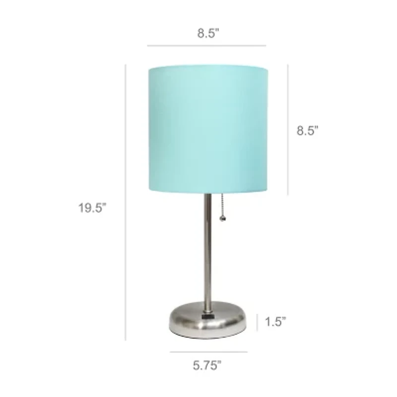 Stick Lamp with USB Charging Port Set of 2
