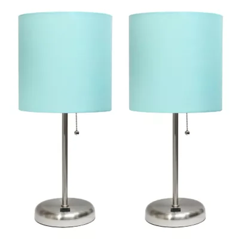 Stick Lamp with USB Charging Port Set of 2