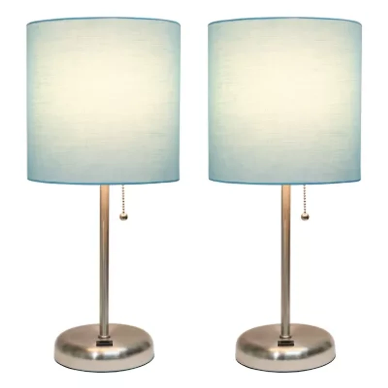 Stick Lamp with USB Charging Port Set of 2