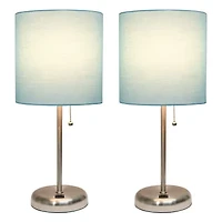 Stick Lamp with USB Charging Port Set of 2
