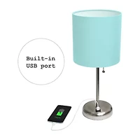 Stick Lamp with USB Charging Port Set of 2