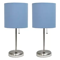 Stick Lamp with USB Charging Port Set of 2