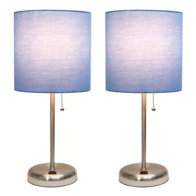 Stick Lamp with USB Charging Port Set of 2