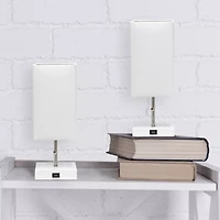 All the Rages Usb Black Petite Stick 2-pc. Lamp Set