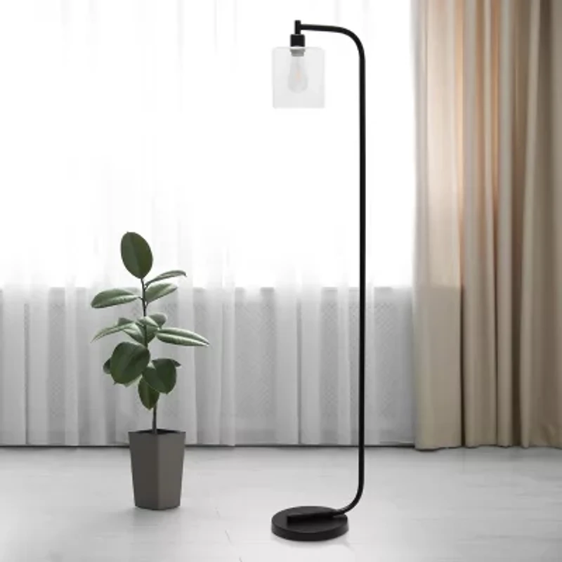 Antique Style Industrial Iron Lantern Floor Lamp