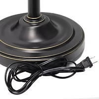 3 Light Floor Lamp with Scalloped Glass Shades