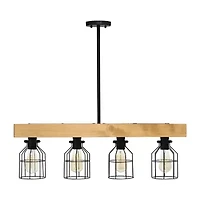 4 Light Farmhouse Beam Pendant