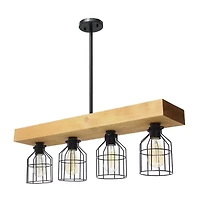 4 Light Farmhouse Beam Pendant