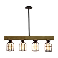 4 Light Farmhouse Beam Pendant