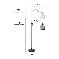 All the Rages Arched Metal Mesh Shade Floor Lamp