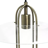 1 Light Elongated Metal Pendant