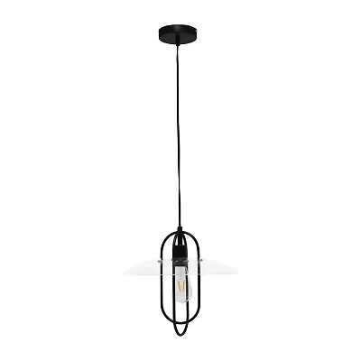 1 Light Elongated Metal Pendant