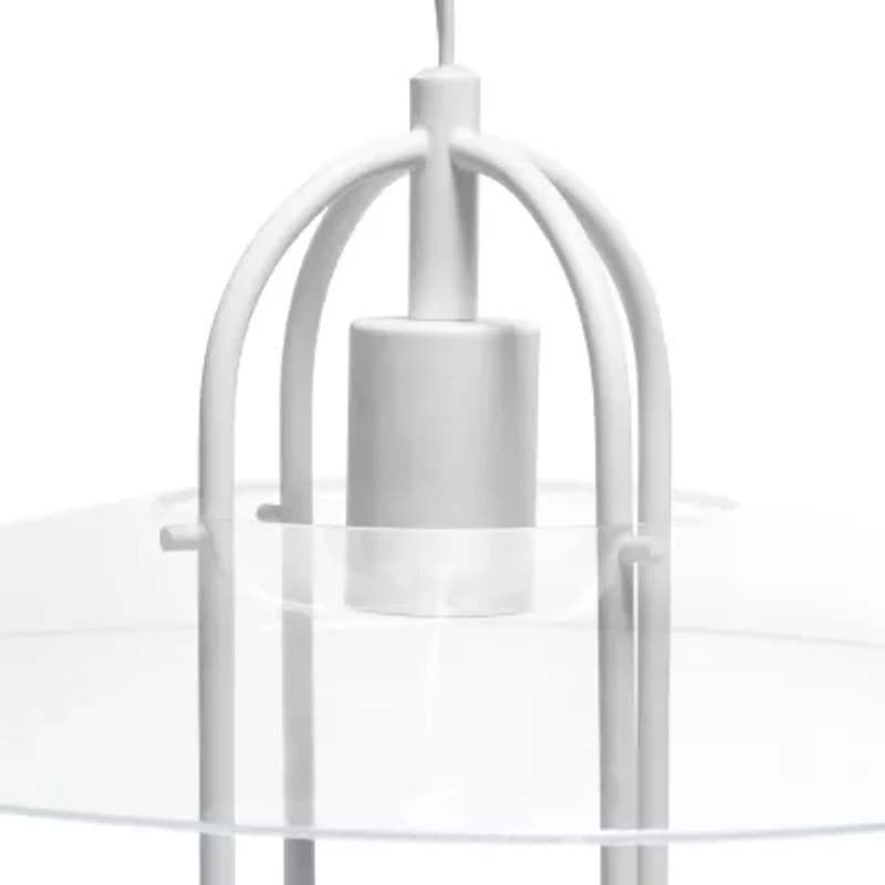 1 Light Elongated Metal Pendant