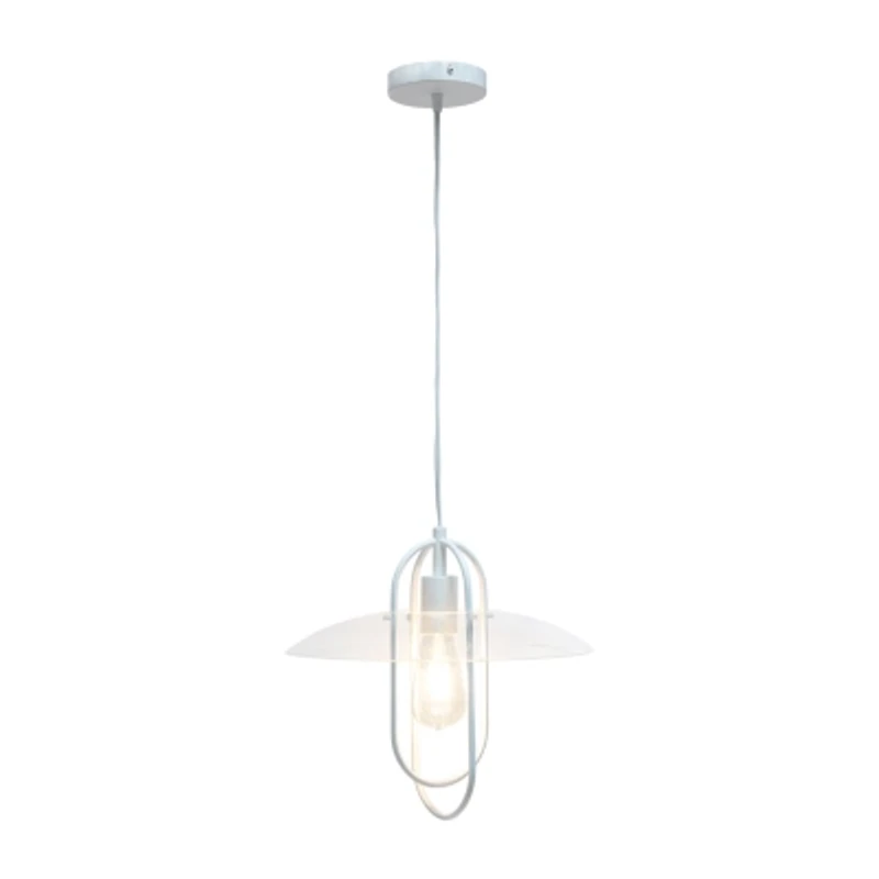 1 Light Elongated Metal Pendant