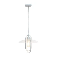 1 Light Elongated Metal Pendant