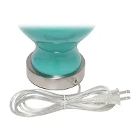 All the Rages Lalia Home Paseo With White Fabric Shade Glass Table Lamp