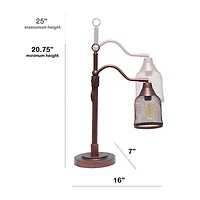 Arched Metal Mesh Shade Table Lamp