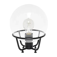 All the Rages Black Globe Glass Metal Table Lamp