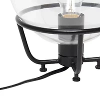 All the Rages Black Globe Glass Metal Table Lamp