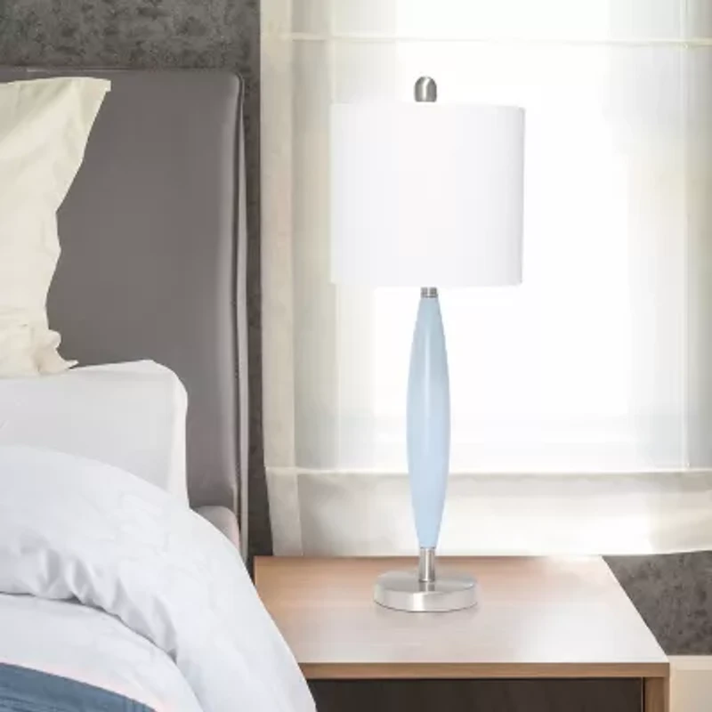 All the Rages Blue Stylus Metal Table Lamp