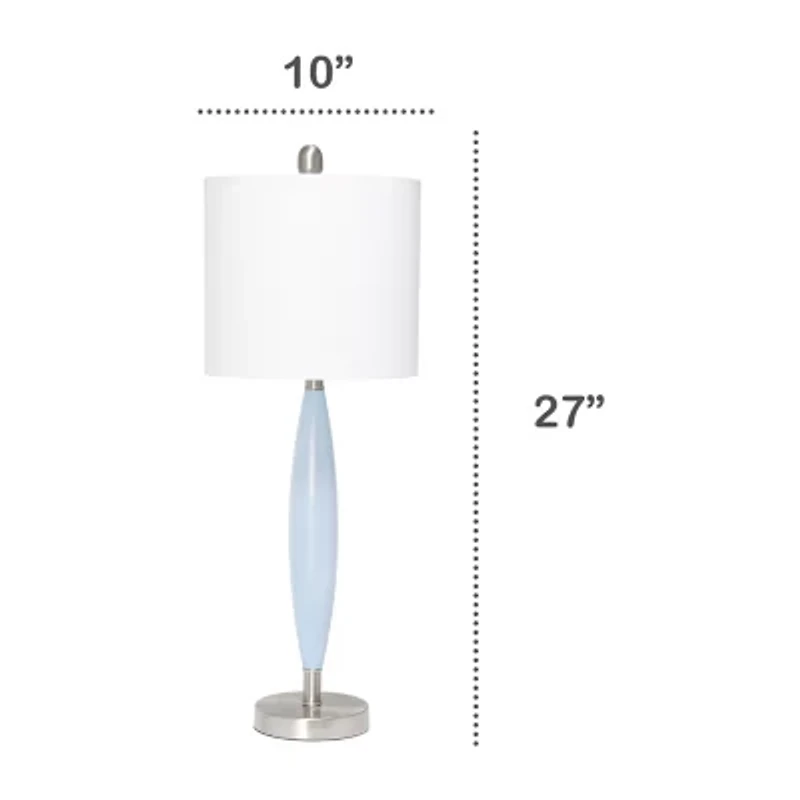 All the Rages Blue Stylus Metal Table Lamp