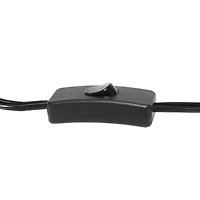 All the Rages Black Metal Frame With Clear Shade Glass Table Lamp