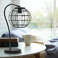 All the Rages Antique Brass Arched Cage Metal Table Lamp