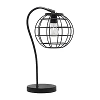 All the Rages Antique Brass Arched Cage Metal Table Lamp