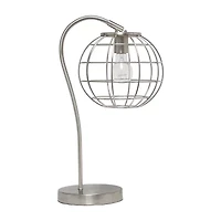All the Rages Antique Brass Arched Cage Metal Table Lamp
